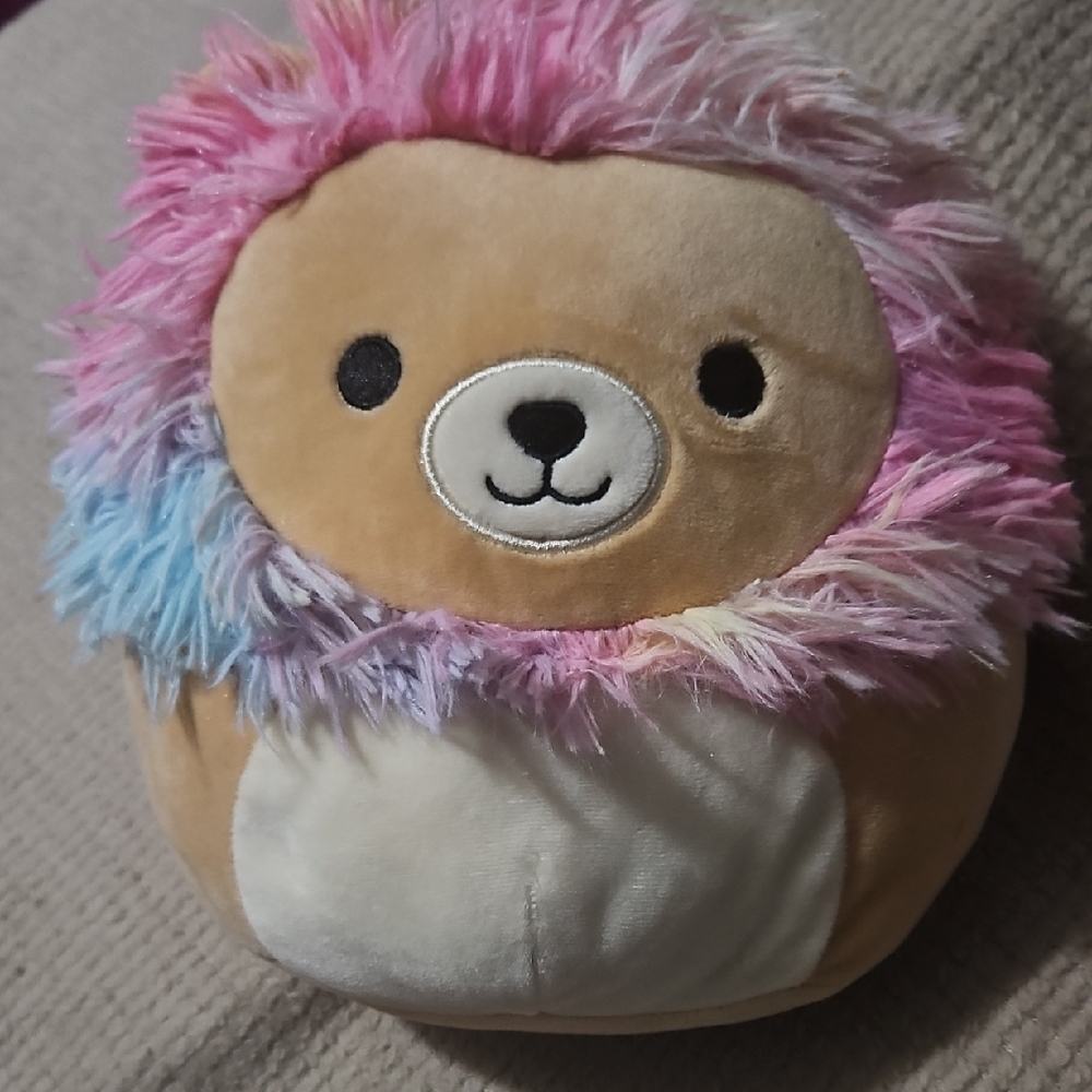 Plush Lion with Pastel Mane